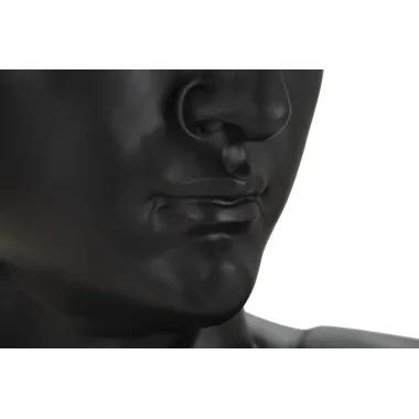 SCULTURA GŁOWA STAREGO CZARNA 44x35,5x60 cm